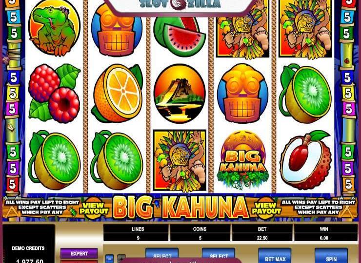 Big Kahuna Free Play in Demo Mode