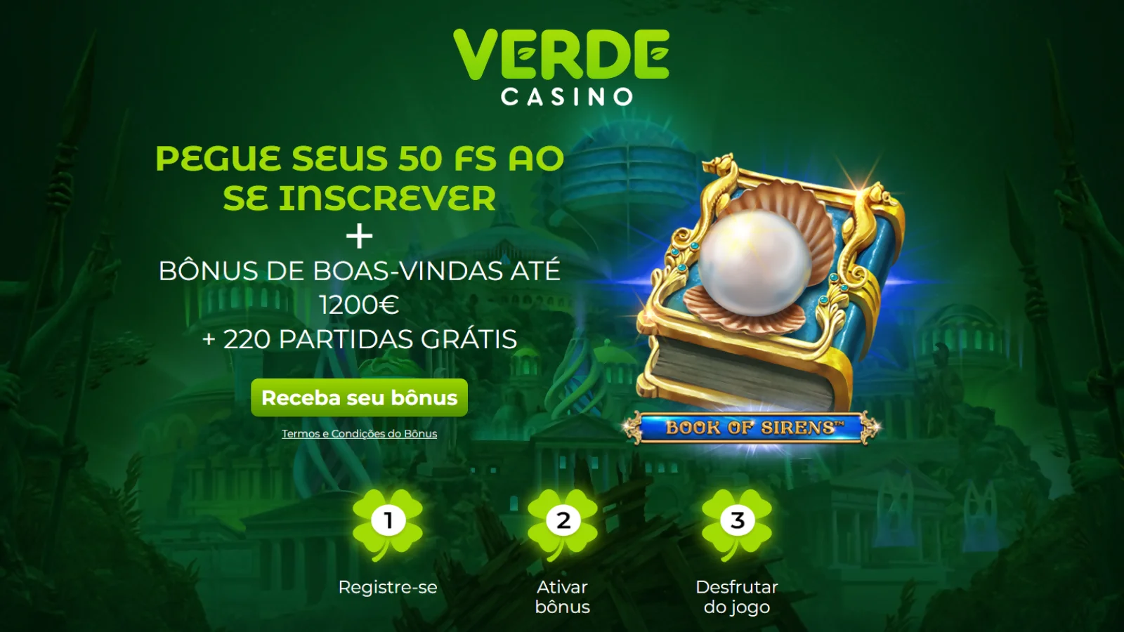 Bónus de 50 rodadas grátis do Verde Casino